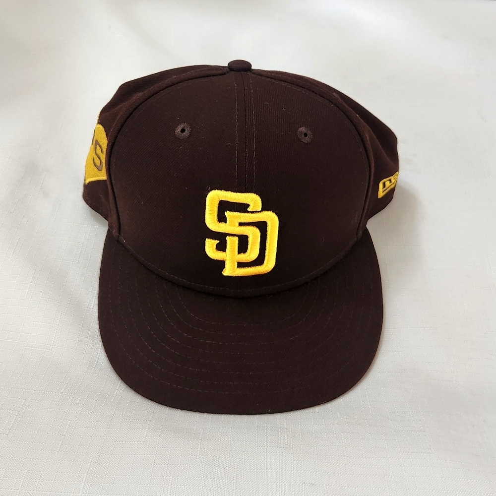 New Era 59FIFTY San Diego Padres Peter Seidler heart Patch Brown/Gold MLB Fitted